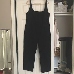 Black denim jumpsuit